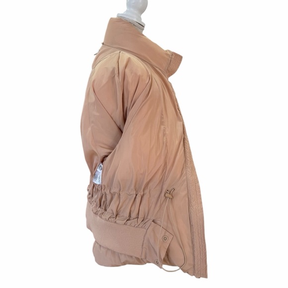 GANNI Whitman Puffer Down Jacket Peach Beige EU 38 US 6 - Picture 8 of 13
